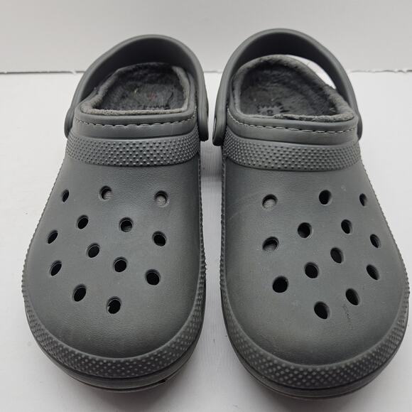Crocs Classic Clogs Faux Fur Lined 203591 Mens Sz 7 Women's Sz 9 Dual Comfort - Picture 4 of 8
